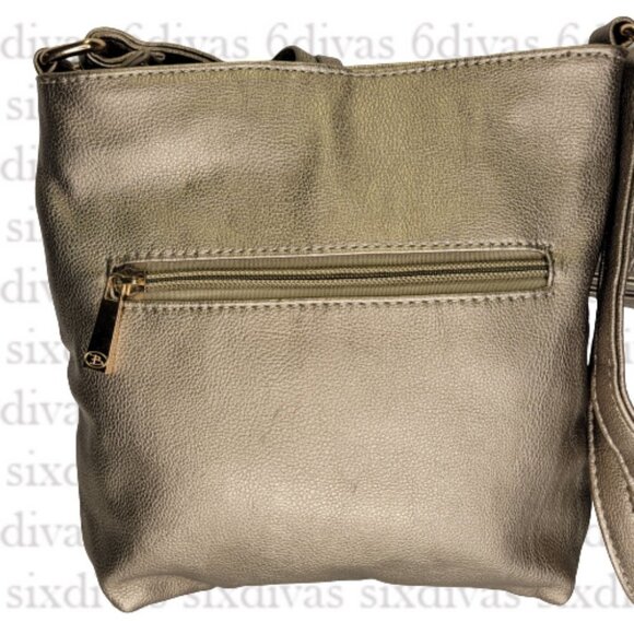 Champagne Taupe Medium Size Crossbody Travel Holiday Cruise Everyday Handbag - Picture 3 of 10